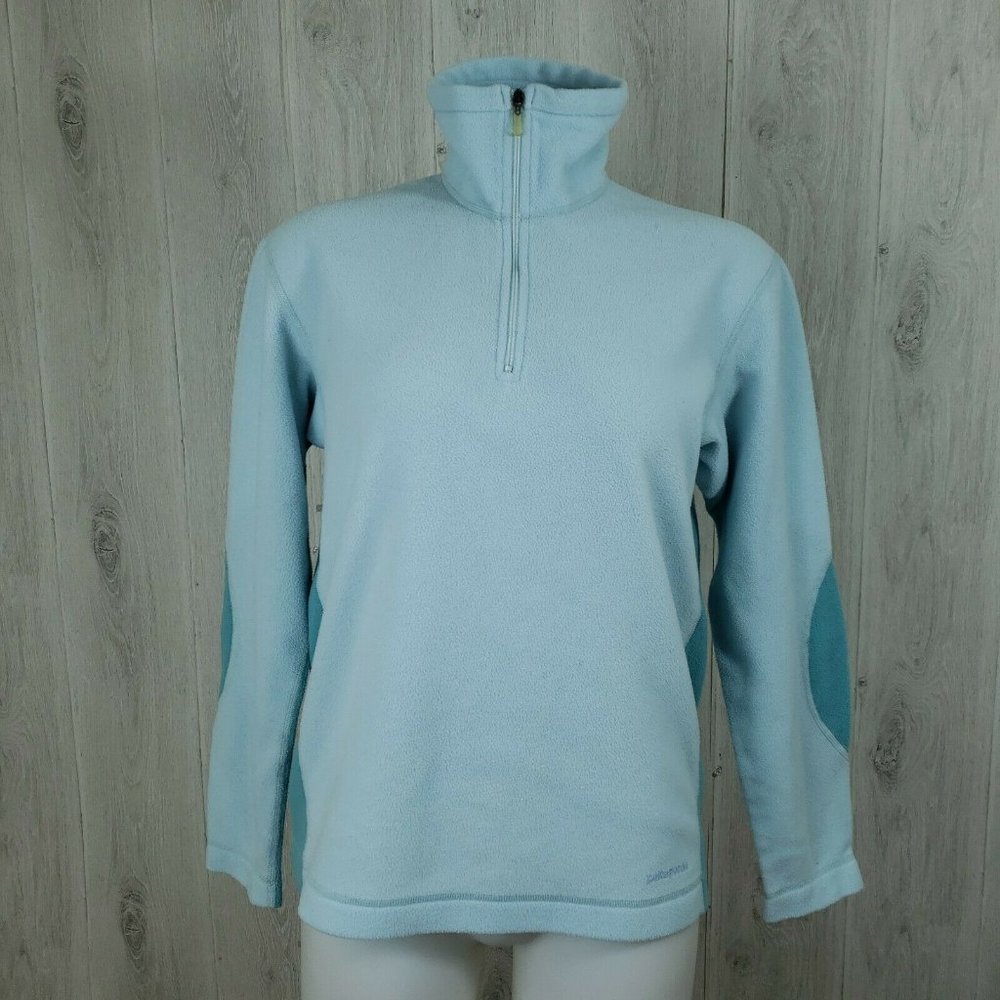 Patagonia Womens Sz M Pull Over 1/4 Zip Bl…